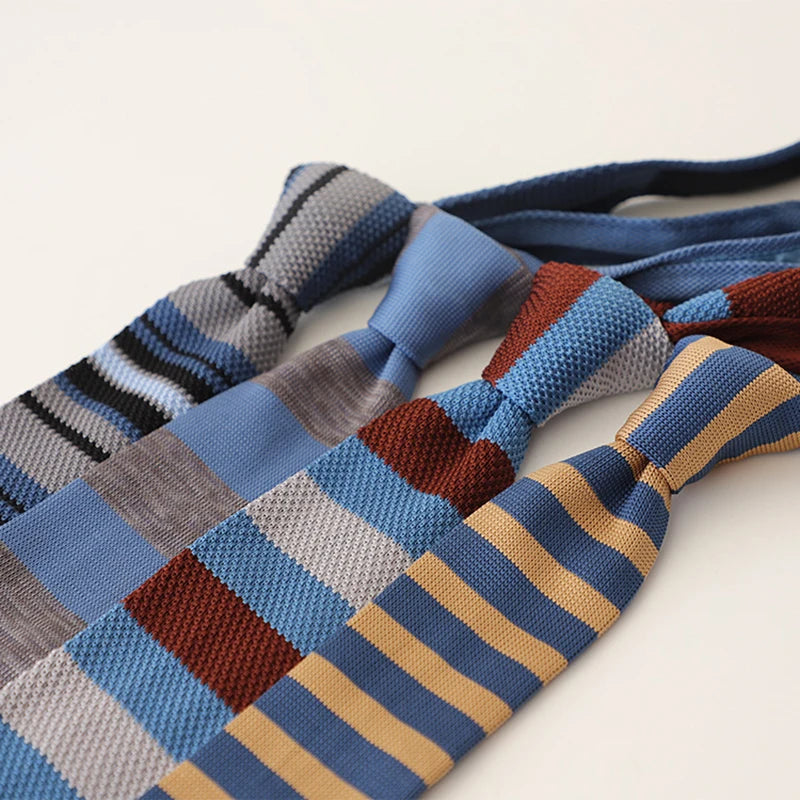 2025 New Striped Blue Neckties For Men Casual 6CM Narrow Ties Creative White Dots Neck Tie Wedding Party Accessories Cravat Gift