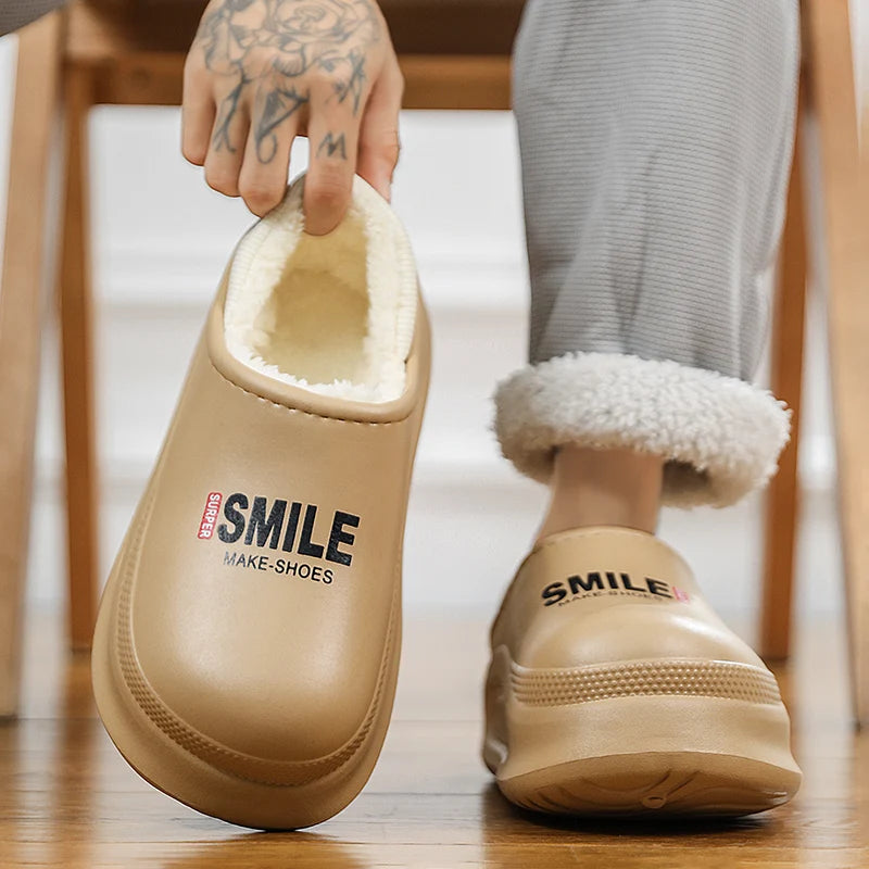 Winter Women Shoes Slippers Comfort Slip-on Mans Sandals Leisure Warm Short Plush  Men Shoes Women