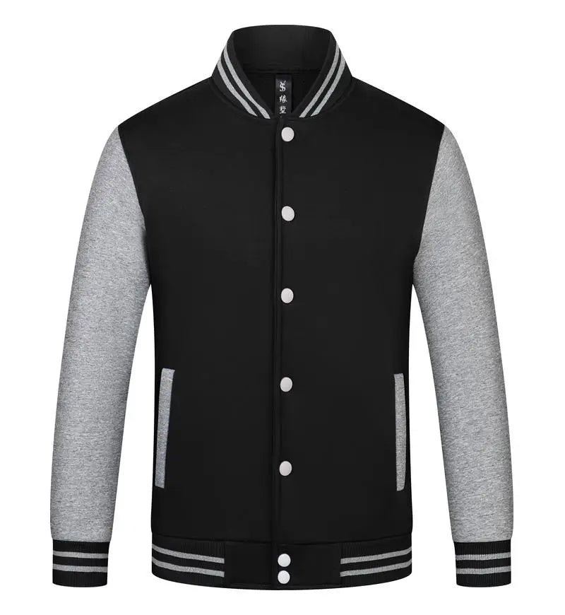 Mens Jacket Trend New Button Casual Coats Round Neck Baseball Uniform  Spring And Autumn Tide Brand Clothes Print LOGO LS-2211