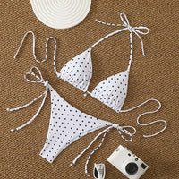 Trend Bikinis 2026 Women's Swimsuit Sexy Pearl Micro Bikinis Sets Dot Print Female Swimwear for Woman Bathing Suits Beachwear