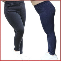 Women Jeans 2022 New Autumn Trousers High-Waist Elasticity leggings Velvet Warm Winter Denim Pants Female Long Pants 6XL 7XL 8XL