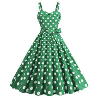 Elegant Women Pink Polka Dot Dress Summer Robe Hepburn 1950s 60s Vintage Sexy Halter Rockabilly Retro Party Dresses 2026 Vestido