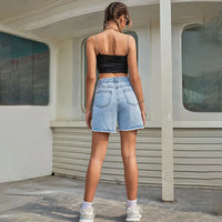 Casual Denim Shorts Women Jeans Feminino Woman High Waisted 2023 Korean Fashion Summer Slim Short Jean Femme