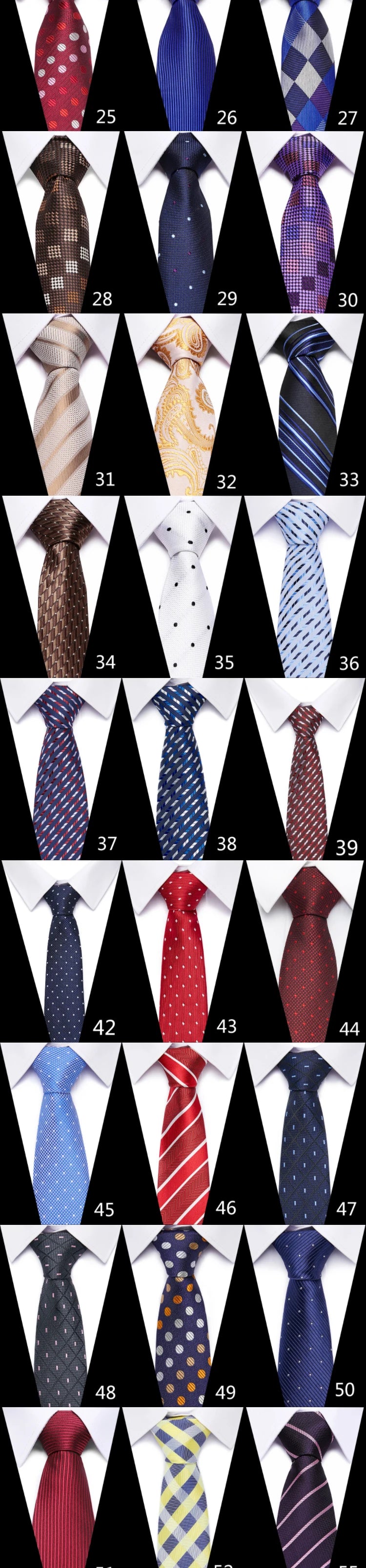 8 cm Tie Men Gravatas Classic Many Color Newest design Silk Necktie Shirt Accessories Striped Sky Blue Man's Office