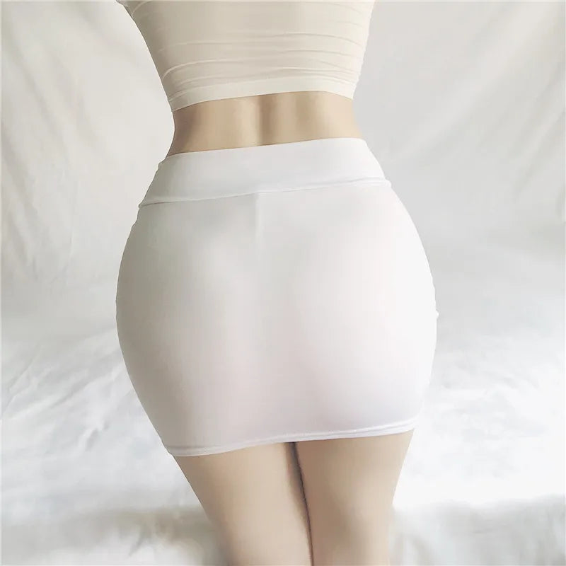 High Waist Sexy Casual Black White Bodycon Pencil Mini Skirts Tight Package Wrap Hip Short Skirt for Women Night Club Party Wear