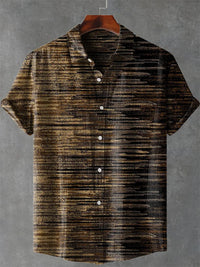 New Men's Linen Short Sleeve Shirt Best Selling Style Touch Comfortable Fabric 3D Art Print Ocean Pattern