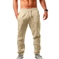 baggy pants Men's ropa hombre  Cotton Linen Casual Pants Breathable Trousers Fitness Streetwear Clothing Jogging spring Summer