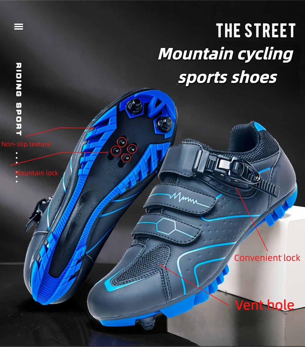 SPD Road Cycling Shoes Shock Absorption And Durable,Suitable For Racing On Long-Distance Roads,MTB Mountain Off-Road Riding Unis
