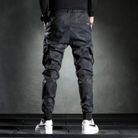 Sweatpants Men Camouflage Elasticity Military Cargo Pants Drawstring Multi Pockets Bottoms Casual Jogger Trousers