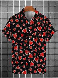 Men's Lapel Button Down Shirt T-Shirt New Floral Print Hawaii Beach Vacation Short Sleeve Breathable Fashion Men's Shirt Tops