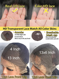 260% High Density Straight HD Transparent Human Hair Wigs 13x6 13x4 Lace Front Wig Brazilian 40 46Inch Lace Front Human Hair Wig