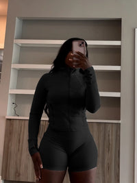 Sporty Shorts Outfit Set Sexy Women Skinny Two Pieces Club Matching Set Casual Tracksuit