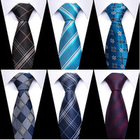 8 cm Tie Men Gravatas Classic Many Color Newest design Silk Necktie Shirt Accessories Striped Sky Blue Man's Office