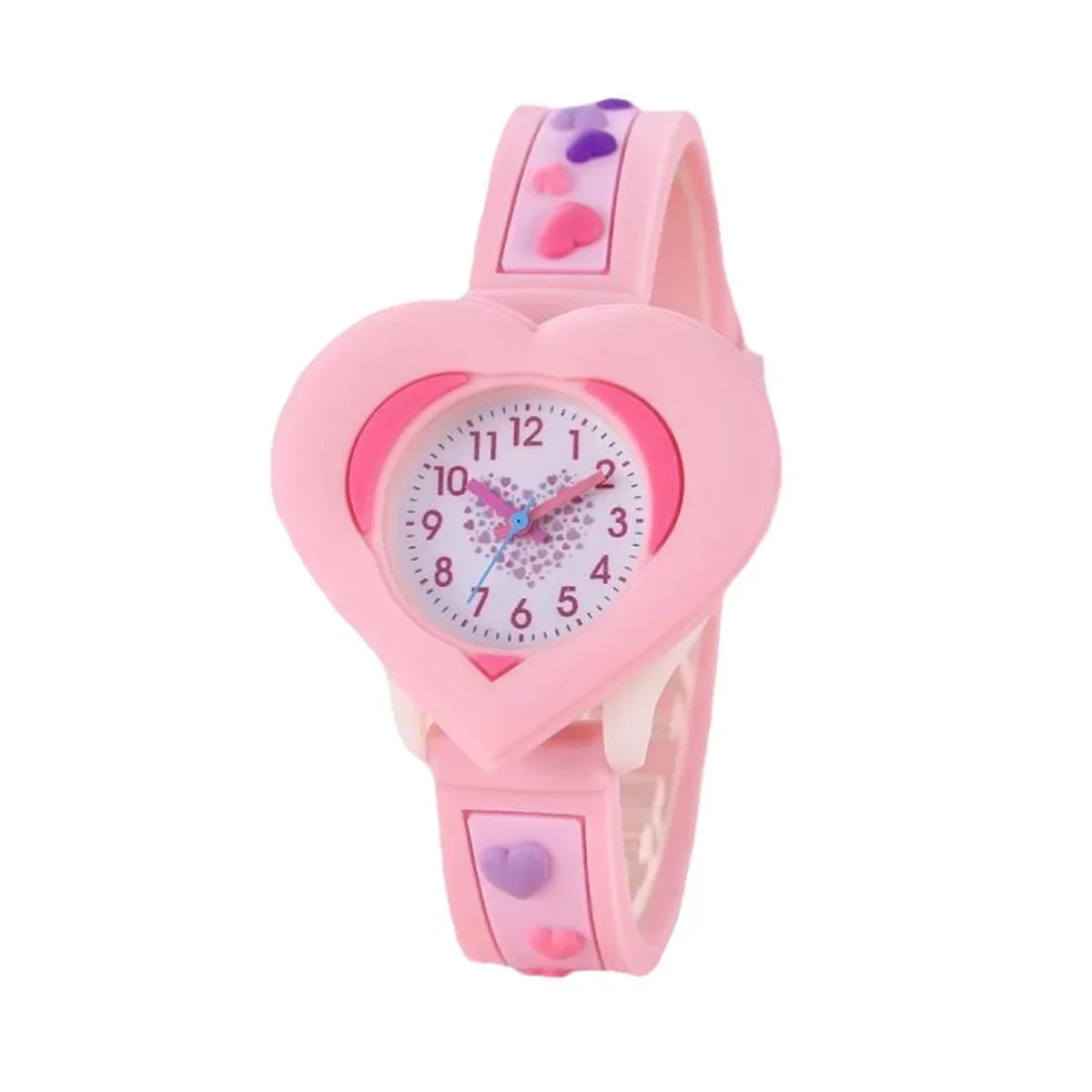 New Love Children's Student 3D Quartz Watch Learn To Recognize The Time Send Gifts Silicone Cute Personalized Children's Watch