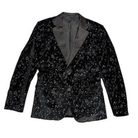 Black Male Blazer High Quality Single Models Menswear Coat Elegant Original Gentleman Simple Breasted Sequin Men's Suit Jackets
