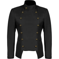 Men Gothic Blazer Double-breasted Korean Punk Small Suits New Casual Jacket Fashion Slim Gentleman Party Solid 2024 Clothing