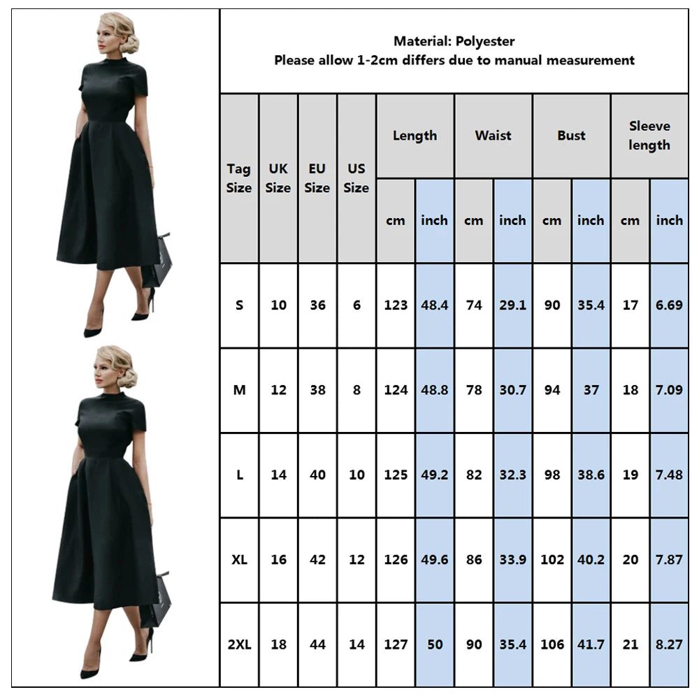 2023 Women Elegant Black Dress Half High Collar High Waist A-Line Dresses Slim Fit Dress Office Lady Female Solid Vestidos