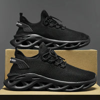 Men Casual Sports Shoes Breathable Lightweight Sneakers Outdoor Mesh Black Running Shoes Athletic Jogging Tennis Walking Shoes