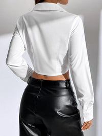 Spring and summer casual shirt fashion personality style senior white collar long sleeve women's wear