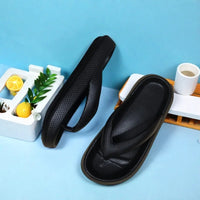Ladies Lightweight Solid Color Sandals - Casual Indoor/Outdoor Couples Flip Flops, Comfortable Slip-On Beach Footwear
