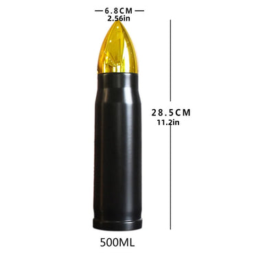 Stainless Steel Bullet Water Bottle 17oz Double Wall Vacuum Insulated Thermos Coffee Mug Insulated Flask for Hiking Traveling