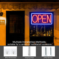 Open Neon Signs for Business LED Neon Open Signs Light Up Open Sign for Shop Store Florists Bar Salon Cafes Restaurant Pubs