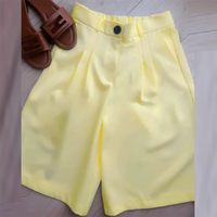 Ladies Loose Blazer Suit Solid Casual Turn Down Collar One Button Coat High Waist Shorts 2025 Summer Autumn Formal New Outfits