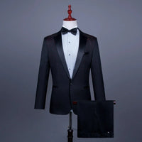 2025 New Black and White Hot Diamond Suits for Men 2-piece,Male Group Chorus/Singer Host/Anchor Dress Performance MC Blazer+Pant