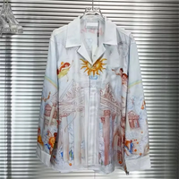 2025 men's printed T-shirt, men's and women's long sleeved shirt, 100% polyester fiber, fashionable and comfortable casual men's