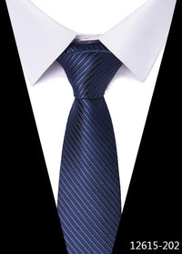 Newest Style 8 cm Necktie Man Blue Golden Striped Wedding Accessories Performance Tie Men Necktie Gravatas Fit Business