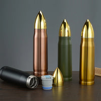 Stainless Steel Bullet Water Bottle 17oz Double Wall Vacuum Insulated Thermos Coffee Mug Insulated Flask for Hiking Traveling