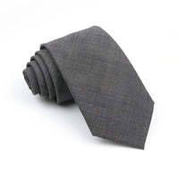 Mens Ties 7cm Classic Wool Handmade Skinny Grey Plaid Neckties Striped Narrow Collar Slim Cashmere Casual Tie Accessories Gift