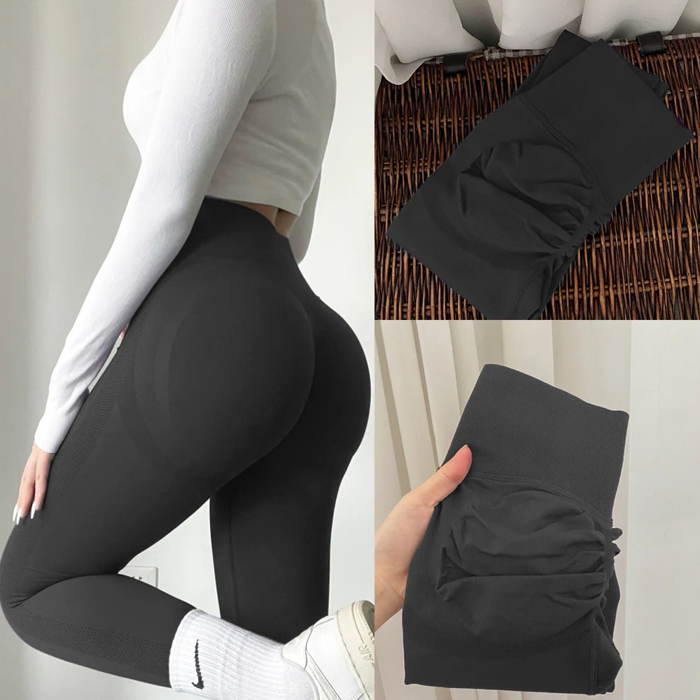 Yoga Leggings Women Fitness Running High Waist Slim Pants Push Up Sport Scrunch Butt Legging Gym Athletic Jogging Workout Female