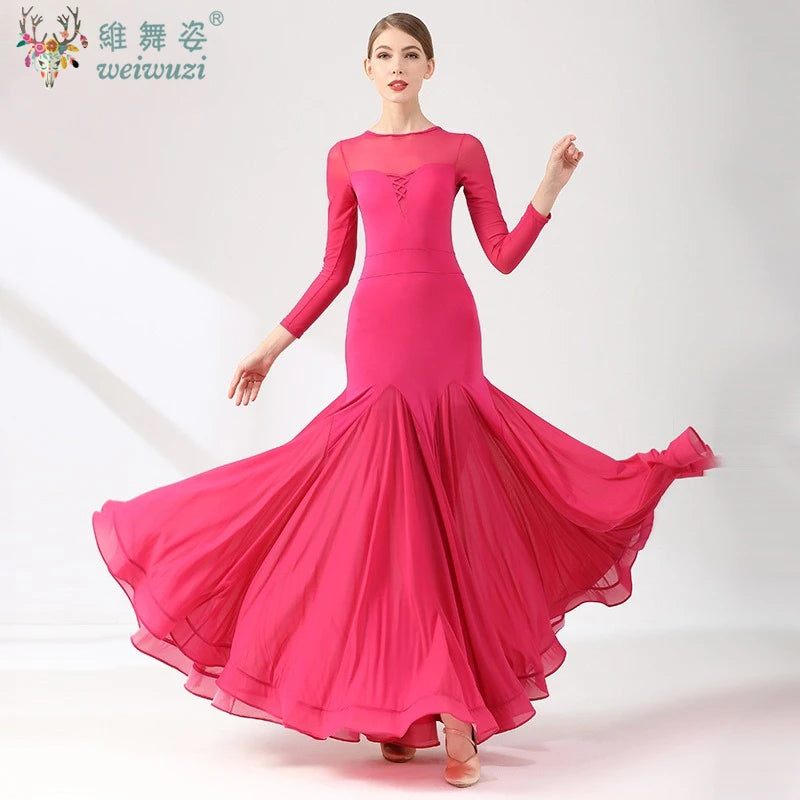 Ballroom Dance Performance Dresses Women Simple Style Waltz Dancing Wear Adult Elegant Ballroom Competition Social Dancing Dress Ballroom Dance Performance Dresses Women Simple Style Waltz Dancing Wear Adult Elegant Ballroom Competition Social Dancing Dress