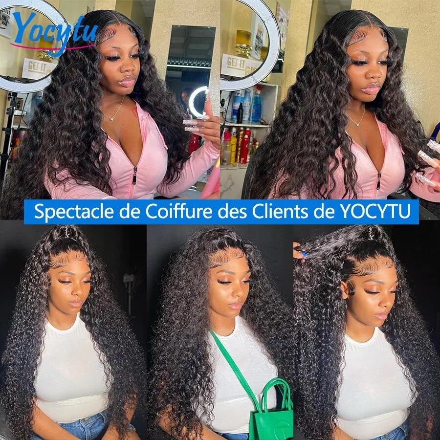 Deep Wave Frontal Wig 13x4 Lace Frontal Wig 20 Inches Brazilian Lace Front Human Hair Wig On Sale Deep Wave Wigs For Black Women