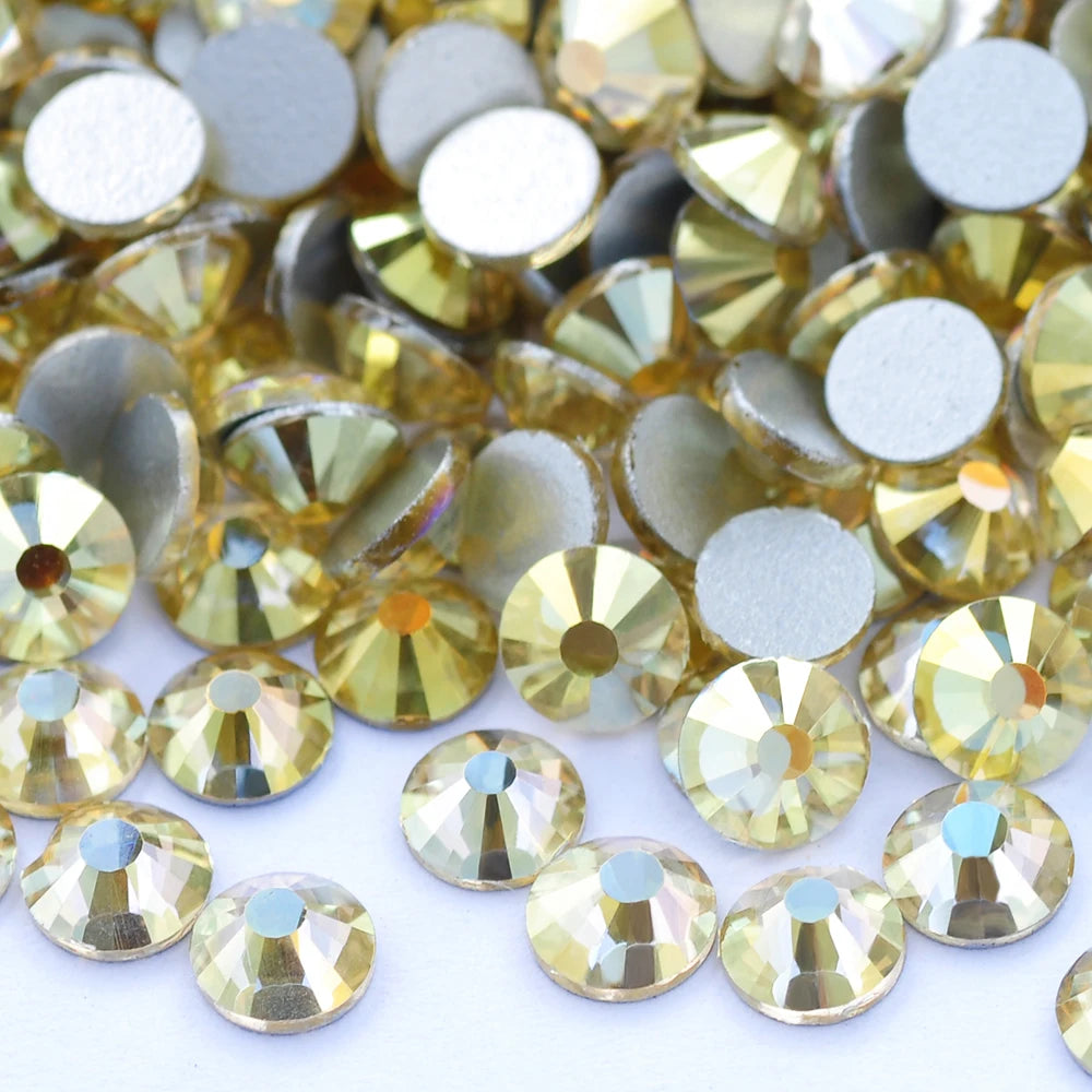 YANRUO 2058 Top Non Hotfix Flat Back Rhinestones Glass DIY Cold Fixation Nail Art Decorations Stones And Crystals Strass Crafts