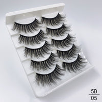 5 Pairs Faux Mink Eyelashes Fluffy Wispy Long Dramatic False Lashes Thick Volume Fake Eyelashes Natural Soft Extension Eyelash