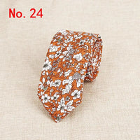 Classic Men's Flower Ties Handmade Cotton Tie For Men 6CM Narrow Floral Neckties Gift Wedding Party Casual Gravatas Paisley Tie