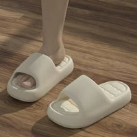 Women's Slippers Cool Summer Soft Sole Fashion Indoor Non Slip Open Toed Breathable House Comfy Men Bedroom Shoes