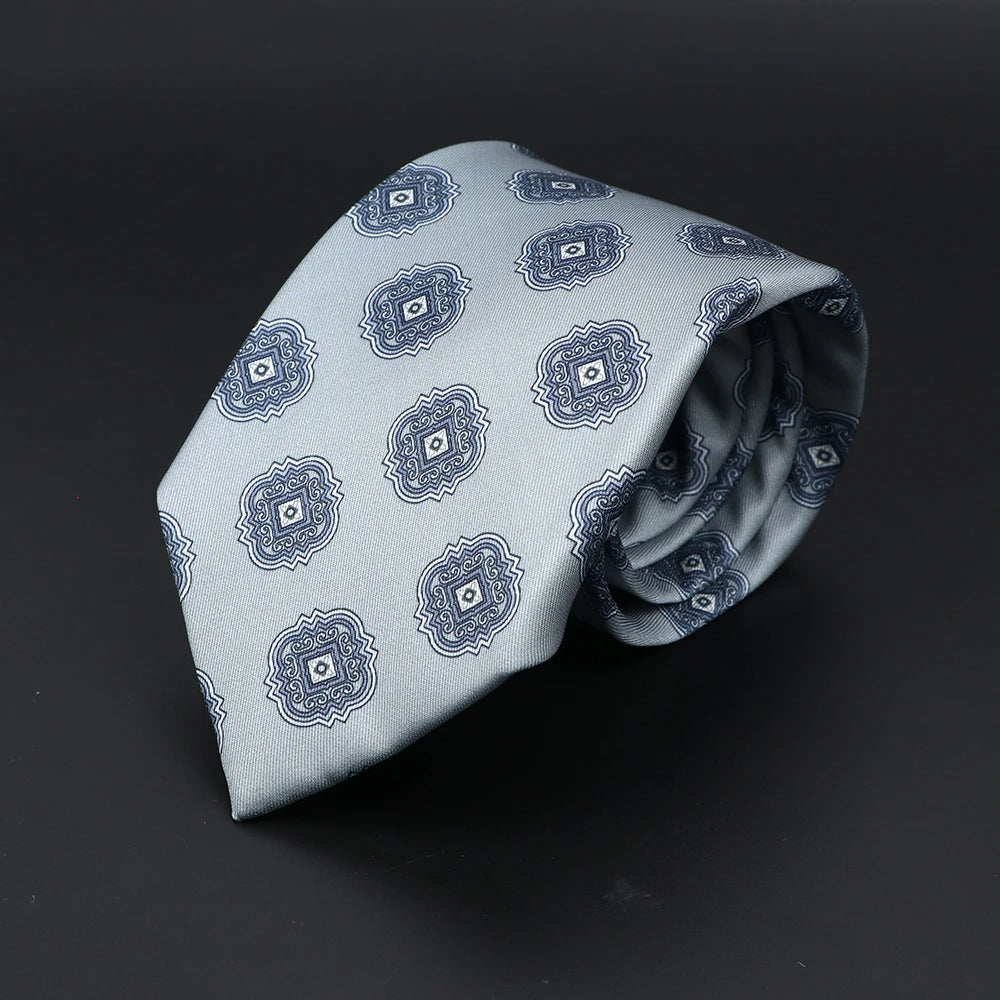 Fashion Men's 7.5cm Silk Tie Super Soft Bohemian Style Dot Chic Novelty Red Blue Necktie Suit Shirt Luxury Banquet Accessories