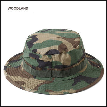 Camouflage Boonie Hat Tactical US Army Bucket Hats Military Multicam  Panama Summer Cap Hunting Hiking Outdoor Camo Sun Caps Men