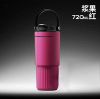 Stainless Steel Insulated Tumbler - 40 Oz, Leakproof / BPA-Free, with Handle and Car Cup Holder - Ideal for Outdoor Coffee