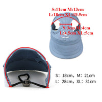 Pet Baseball Caps Cute Dog Sun Hats Puppy Wear-resistant Peaked Cap Summer Outdoor Sun-proof Universal Solid Oxford Caps