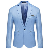 8 Colors ! Men&#39;s Suit Business Casual No Iron Single Row Single Button Blazer