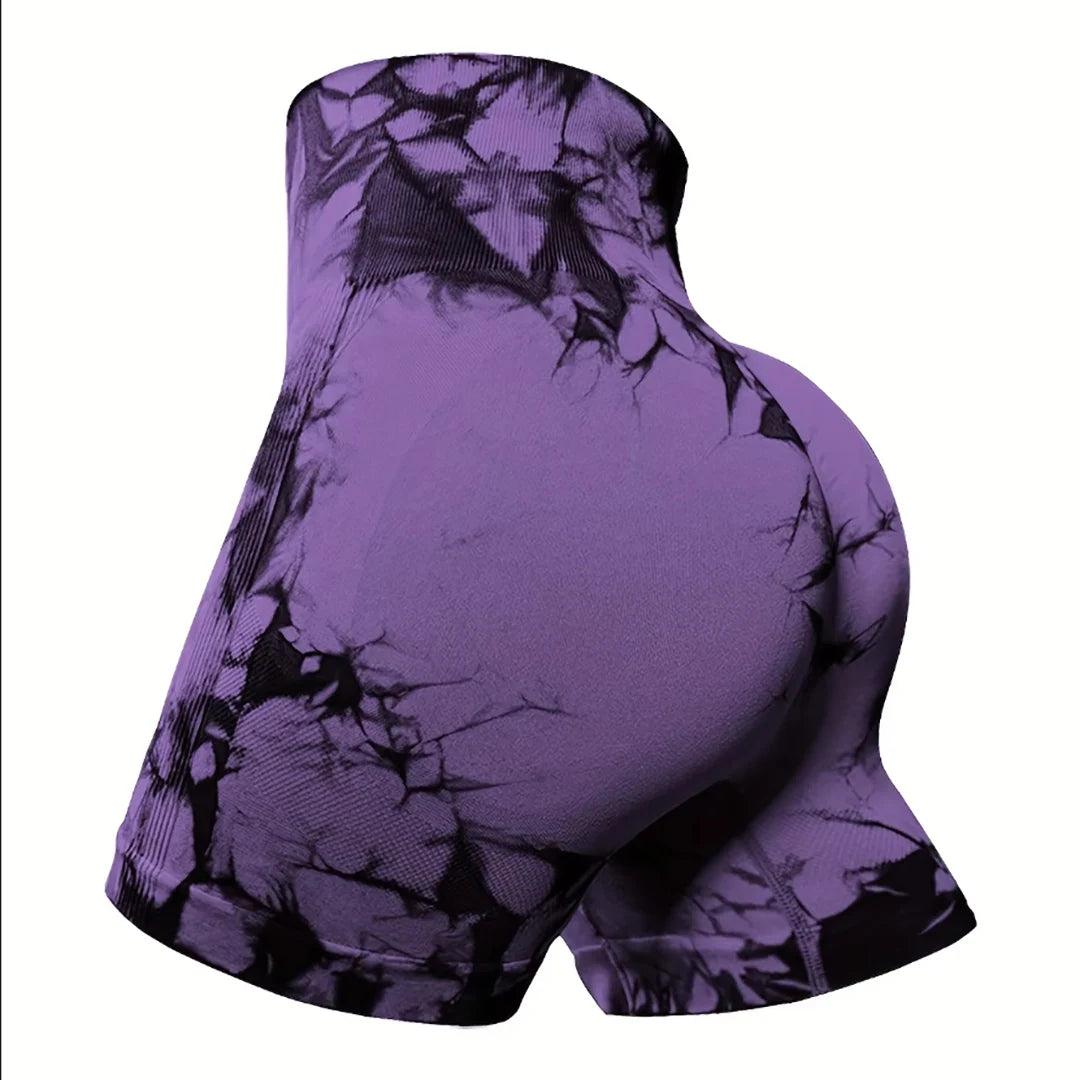 Women's seamless fitness shorts yoga exercise high waist tight fitting buttocks hip lifting outdoor exercise running shorts