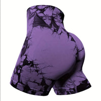 Women's seamless fitness shorts yoga exercise high waist tight fitting buttocks hip lifting outdoor exercise running shorts