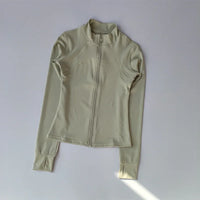 Zippered Sports Jacket for Women Yoga Suits Slim Fit Training for Jogging Long-sleeved Quick-drying Cardigan Jacket Top