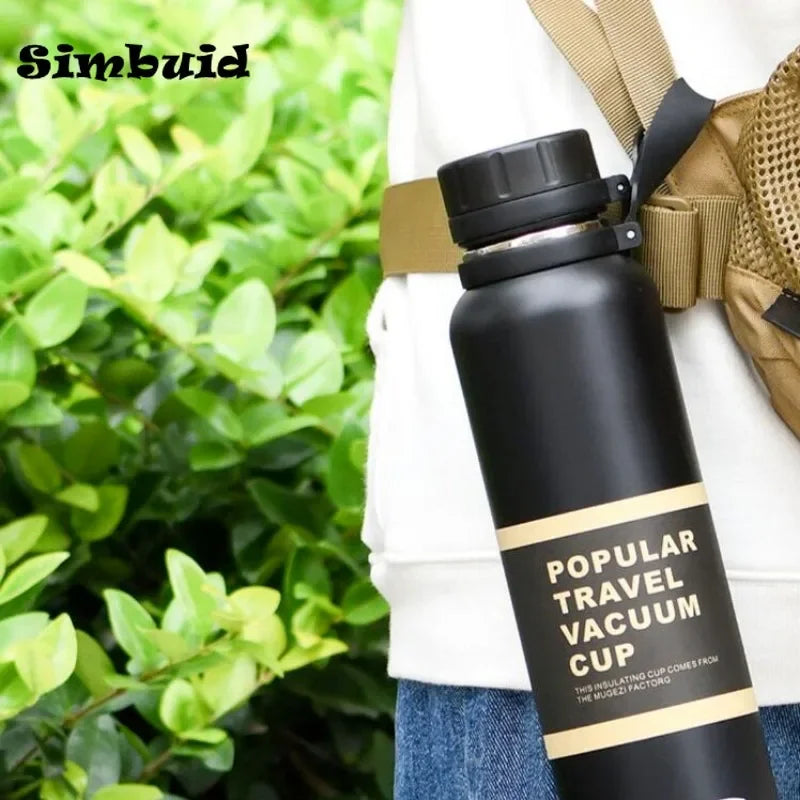 1PCS Stainless Steel Thermos with Tea Filter Double Wall Vacuum Flask Sports Outdoor Fitness Thermal Bottle Insulation Cup