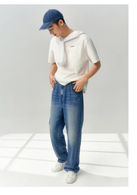 Semir Denim Jeans Men 2025 Summer New Loose-Fit Straight-Leg Soft Denim Pants Fashionable And Vintage