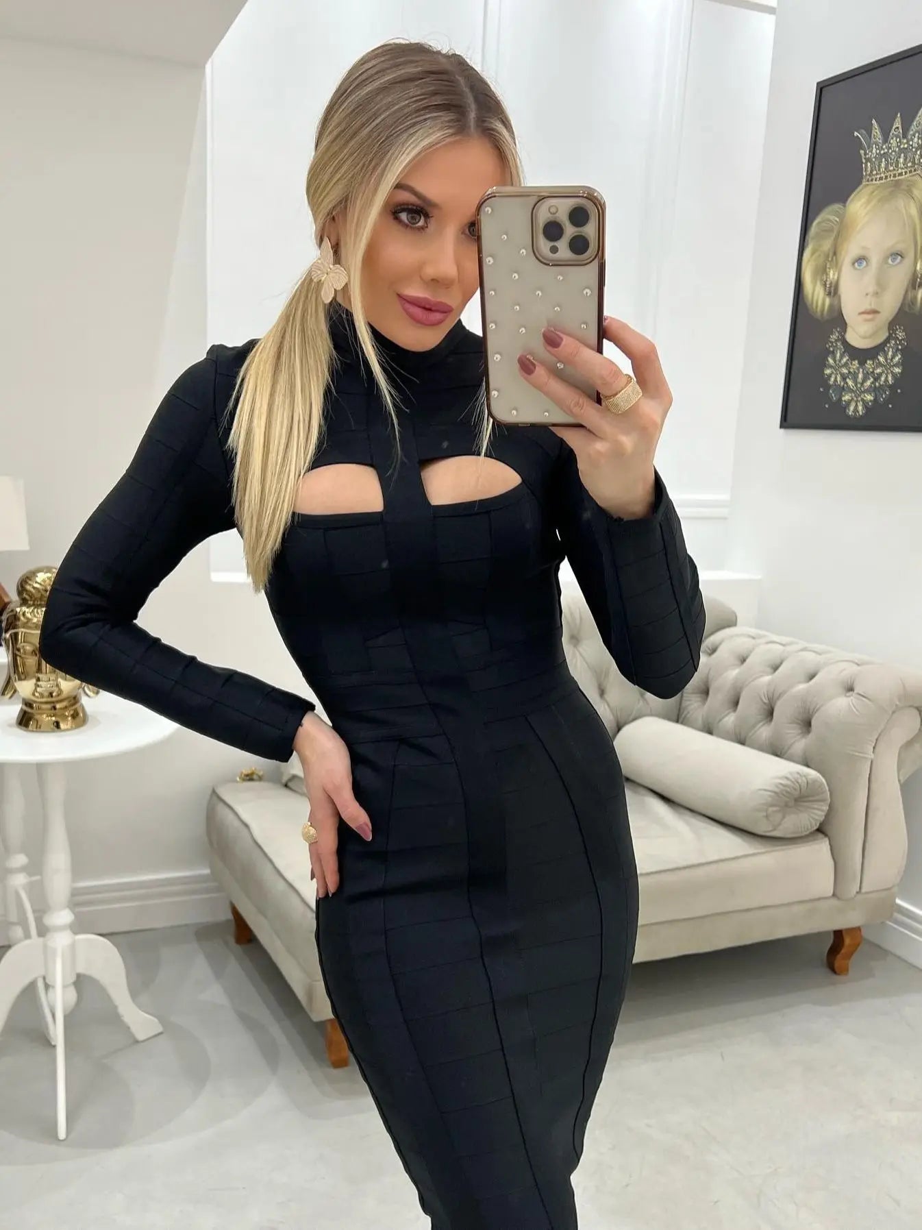 HQBORY Winter Long Sleeves sexy Hollow Out Knitted Bandage Dress mid-l Mega Mart Center HQBORY Winter Long Sleeves sexy Hollow Out Knitted Bandage Dress mid-l Mega Mart Center